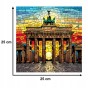 puzzle brama brandenburska 150 elementów, puzzle drewniane, mruu&amp;pruu puzzle, brama brandenburska, kolorowe puzzle brama brandenburska, witraż