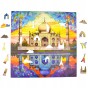puzzle tadź mahal 150 elementów, puzzle drewniane, mruu&amp;pruu puzzle, tadź mahal, kolorowe puzzle tadz mahal, witraż