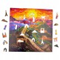 puzzle mur chiński 150 elementów, puzzle drewniane, mruu&amp;pruu puzzle, mur chiński, kolorowe puzzle mur chiński, witraż