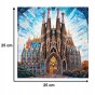 puzzle sagrada familia 150 elementów, puzzle drewniane, mruu&amp;pruu puzzle, sagrada familia, kolorowe puzzle sagrada familia, witraż