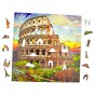 puzzle koloseum 150 elementów, puzzle drewniane, mruu&amp;pruu puzzle, koloseum, kolorowe puzzle koloseum, witraż