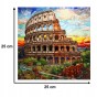 puzzle koloseum 150 elementów, puzzle drewniane, mruu&amp;pruu puzzle, koloseum, kolorowe puzzle koloseum, witraż