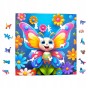 puzzle motyl 150 elementów, puzzle drewniane, mruu&amp;pruu puzzle, motylek dla dzieci, kolorowy motylek