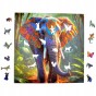 puzzle słoń 150 elementów, puzzle drewniane, mruu&amp;pruu puzzle, słoń w dżungli