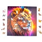 puzzle lew 150 elementów, puzzle drewniane, mruu&amp;pruu puzzle