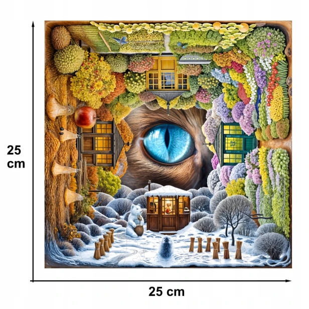 puzzle cztery pory roku, puzzle zima, puzzle jesień, puzzle drewniane cztery pory roku, 4 pory roku puzzle, mruupruu